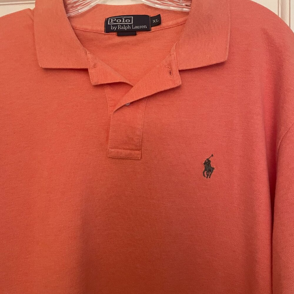 Mens Ralph Lauren Polo Shirt XL - Orange and in Excellent Condition - Picture 3 of 7